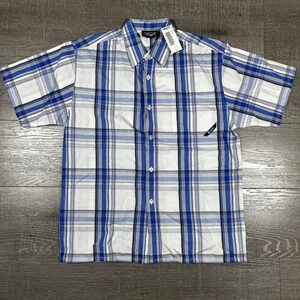 South Pole Authentic Collection Plaid Short Sleeve Button Up‎ Shirt Mens Large